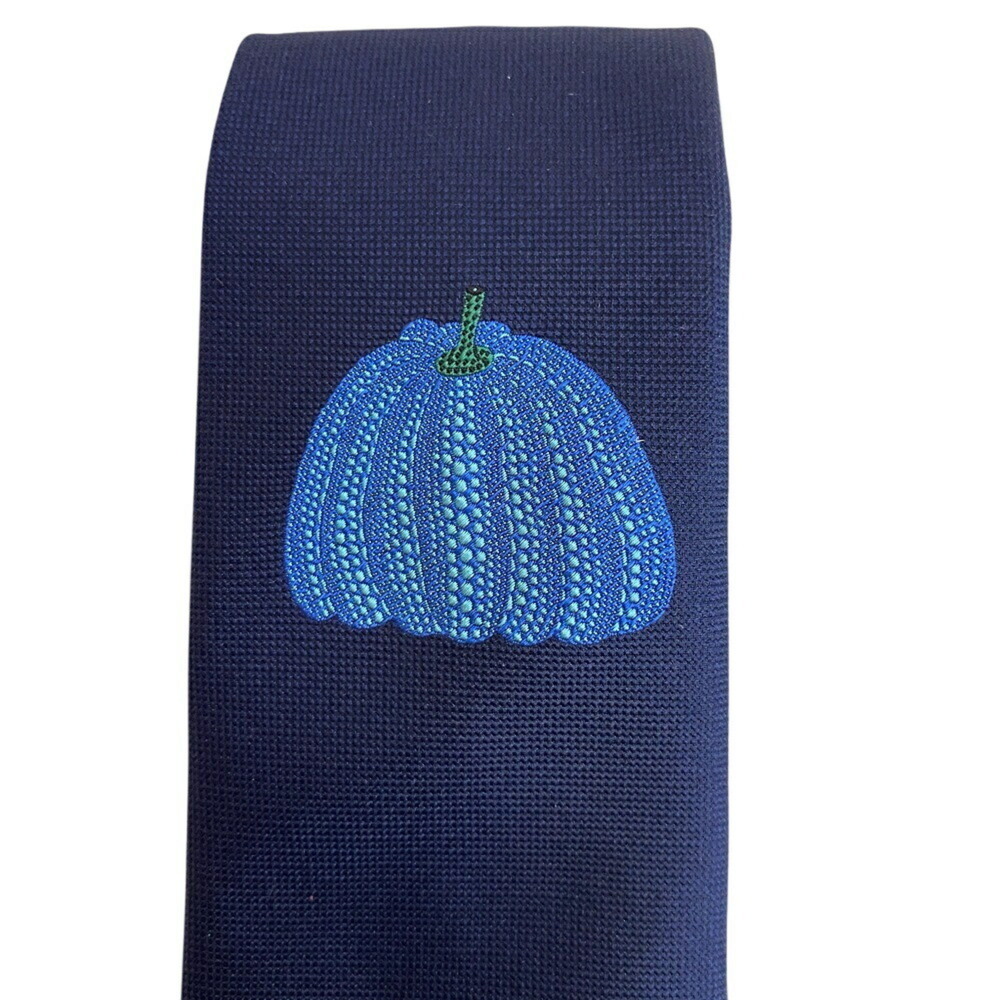 LOUIS VUITTON M78364 YK Yayoi Kusama Cravate Pumpkin Tie Navy Men's - Picture 5 of 10